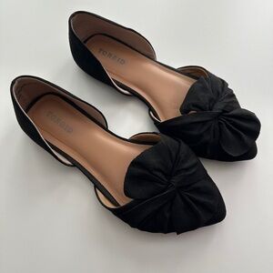 Torrid D’orsay Faux Suede Twist Bow Flats 9W
